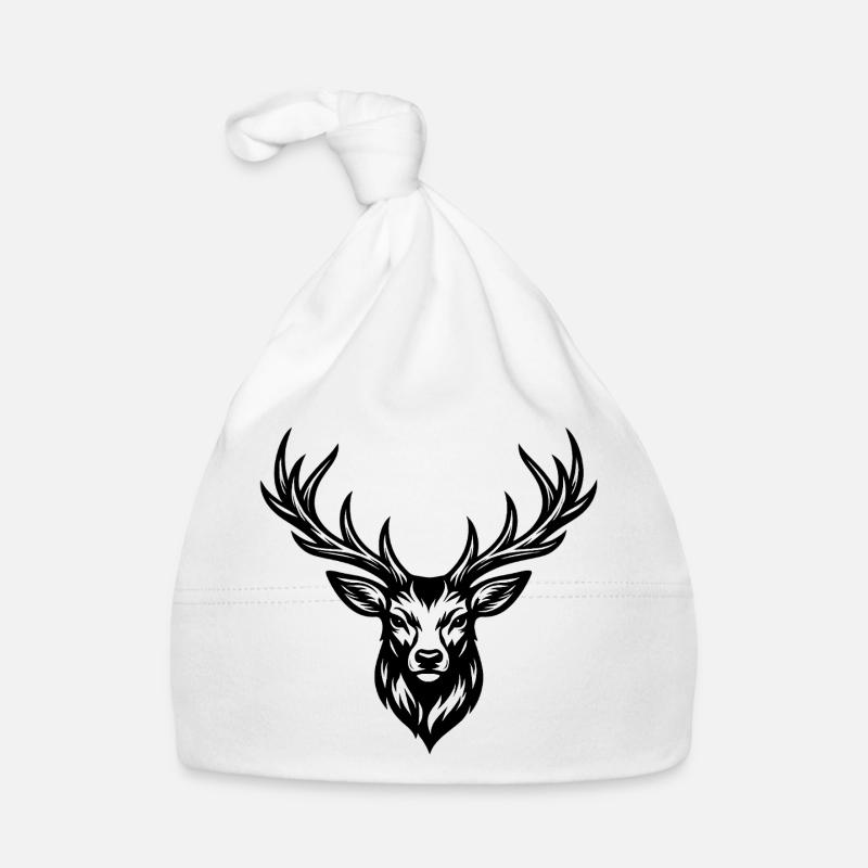 Dessin classique du cerf Bonnet bio Bébé