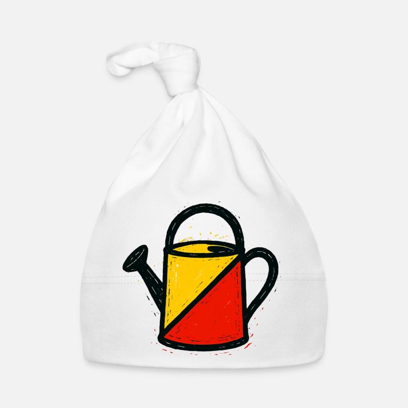 Two-tone Modern Horticulture Graphic Watering Can Organic Baby Cap