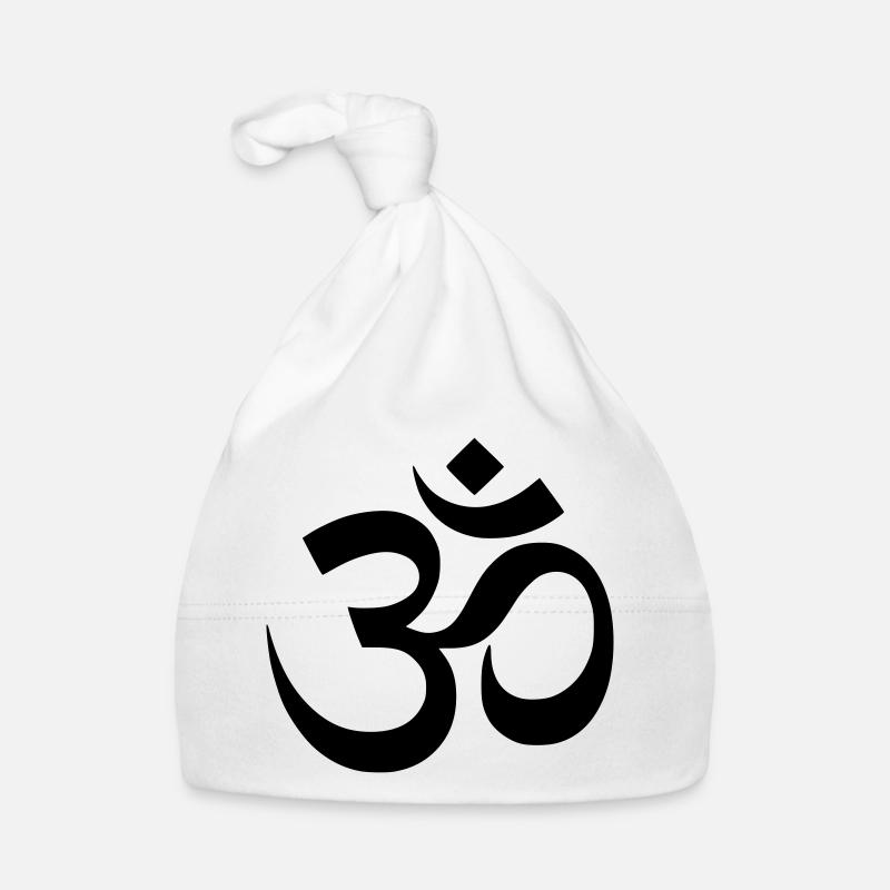 Om Symbol Mantra Silhouette Baby Bio-Mütze