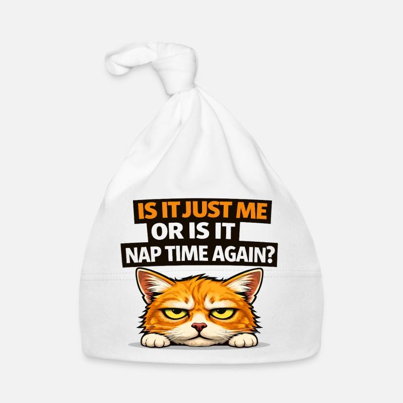 Nap Time Cat Meme Organic Baby Cap