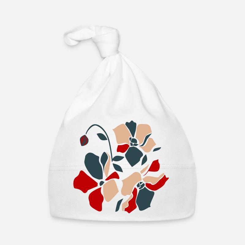 Abstract Flower Organic Baby Cap