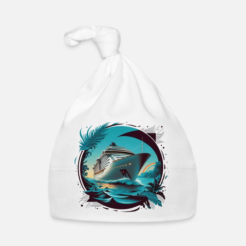 Estampe d’art de bateau de croisière Bonnet bio Bébé