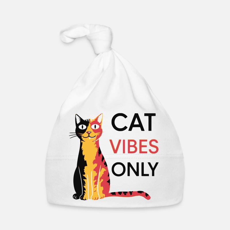 Katzen Vibes Only Design Baby Bio-Mütze