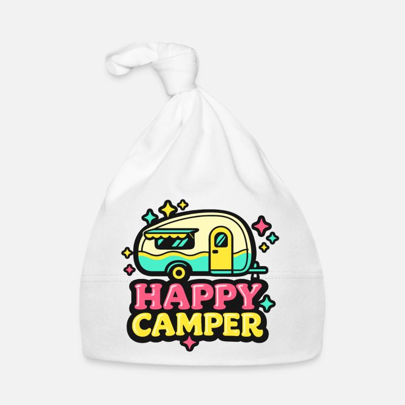 Camping-car rétro joyeux Bonnet bio Bébé