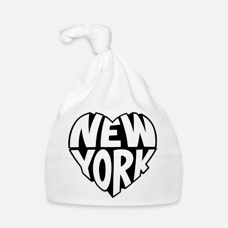 New York angular heart Organic Baby Cap