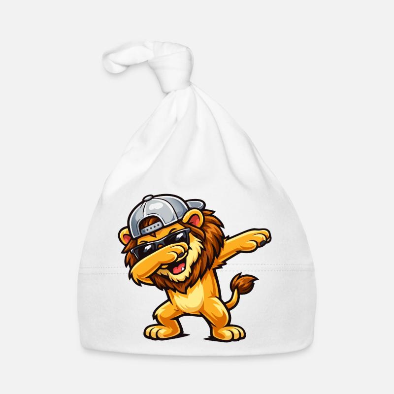 Lion en train de dabber Bonnet bio Bébé