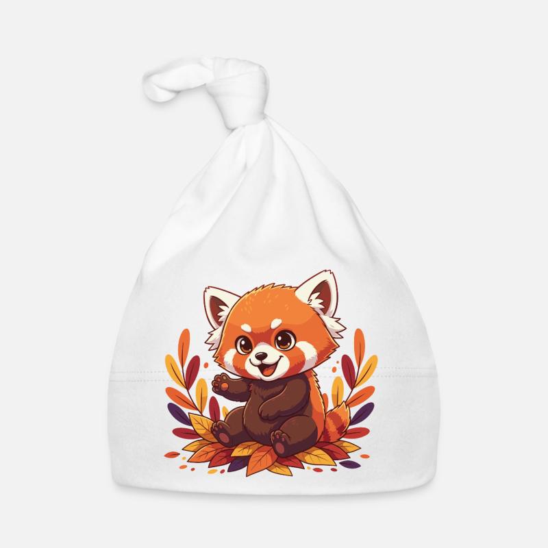 Panda d’automne câlin Bonnet bio Bébé