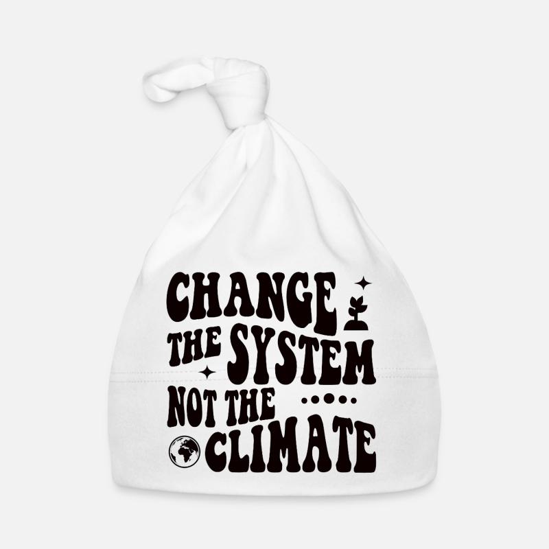 Change the system, not the climate Baby Bio-Mütze