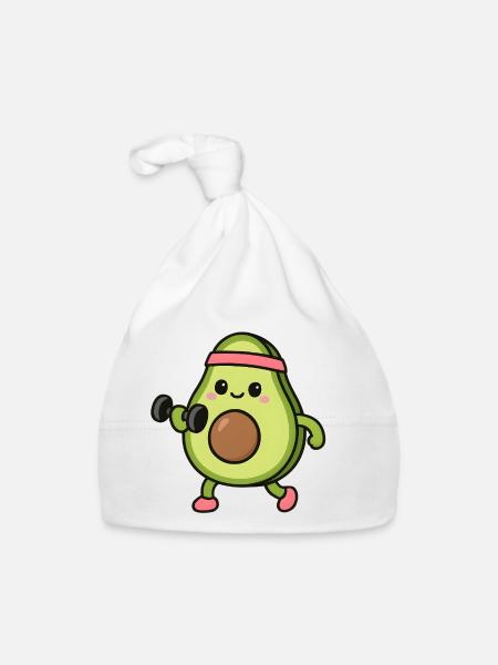 Avocat à la salle de sport - Bonnet bio Bébé - blanc - Devant