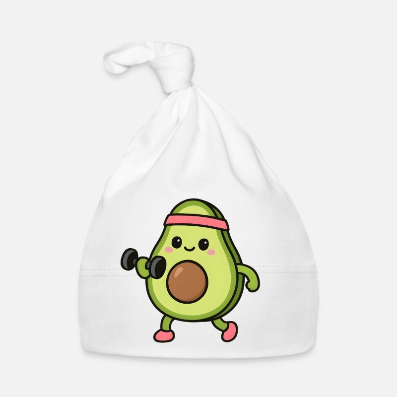 Avocado at the gym Organic Baby Cap