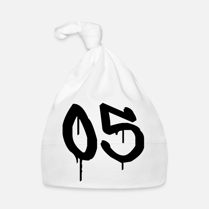 Nummer 05 Urbaner Graffiti-Stil Baby Bio-Mütze