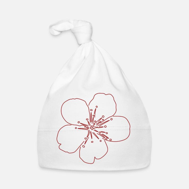 Croquis de la fleur de cerisier Bonnet bio Bébé