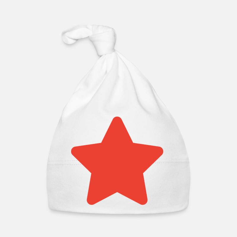 Graphique Red Star Minimal Bonnet bio Bébé