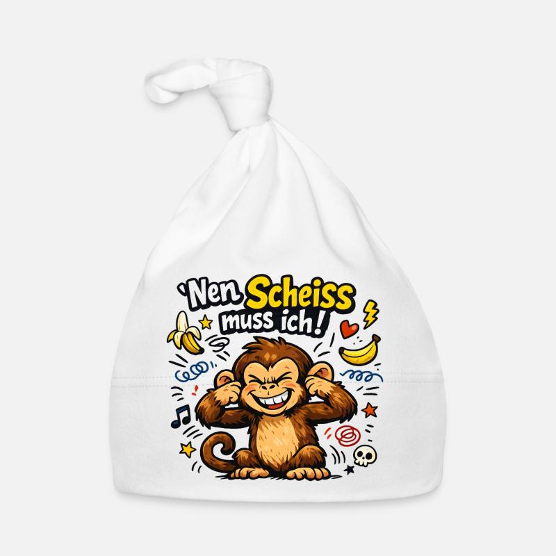 Nen Scheiss muss ich Affe Baby Bio-Mütze