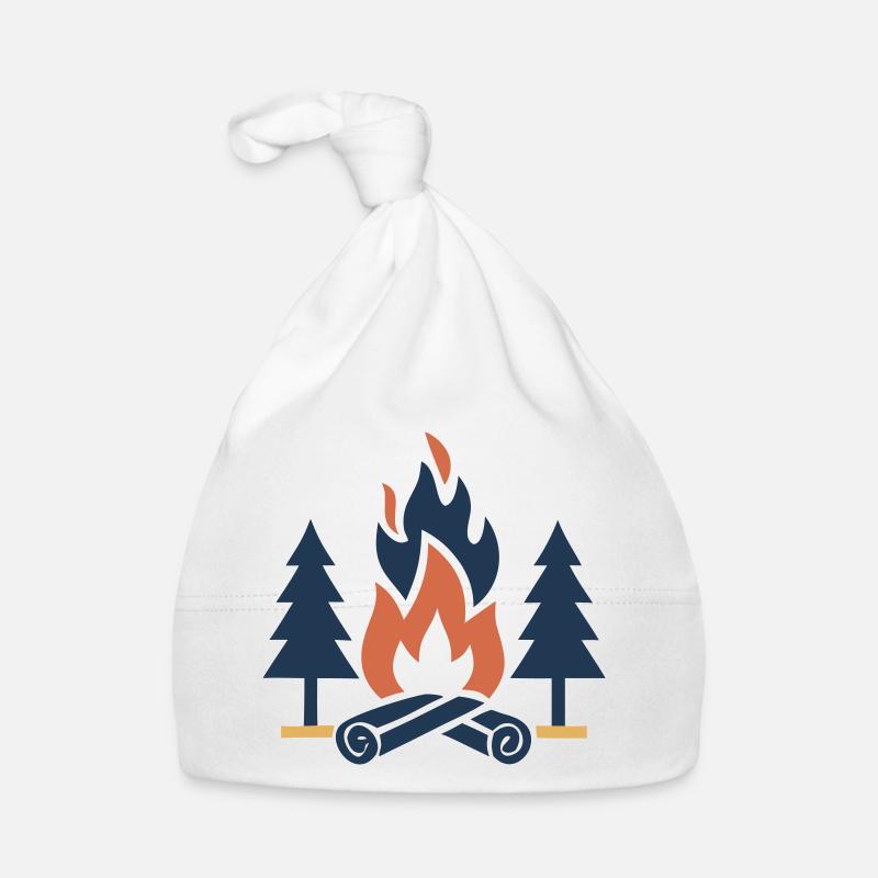 Forêt de sapins de feu de camp Bonnet bio Bébé