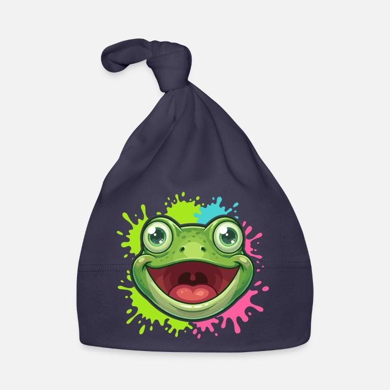 Fröhlicher Frosch Spritzer Baby Bio-Mütze
