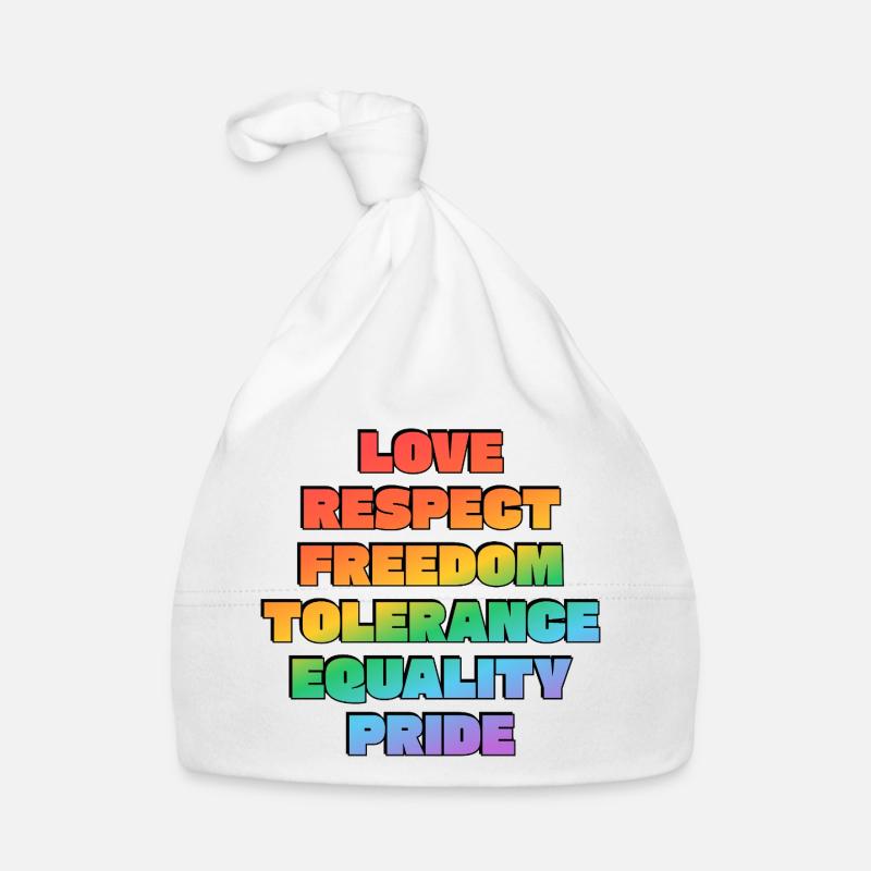 Rainbow Pride Values Organic Baby Cap