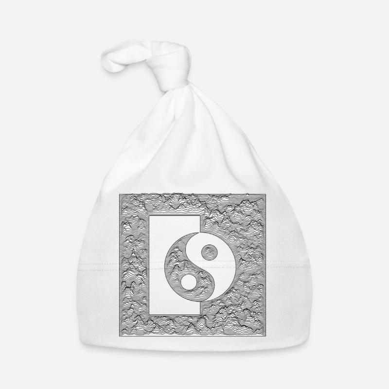 Yin Yang – Schwarz Baby Bio-Mütze