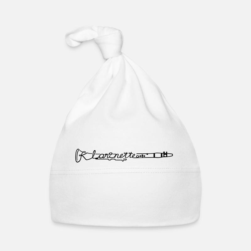 Clarinette (transversal) - Bonnet bio Bébé - blanc