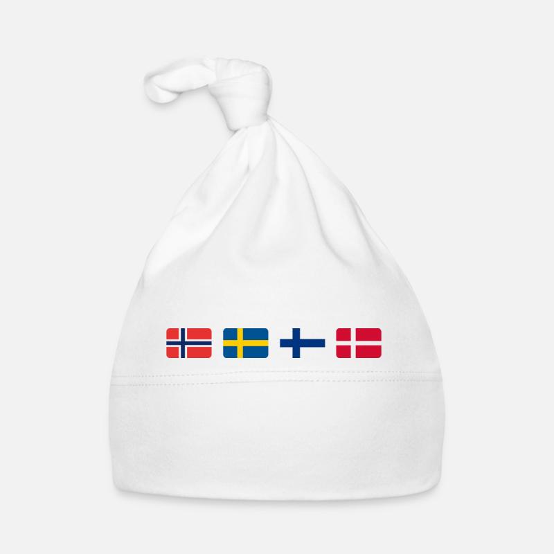 SCANDINAVIAN FLAGS Baby Bio-Mütze