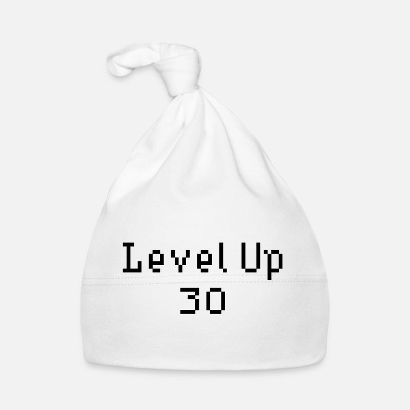 Level Up - 30e anniversaire - Bonnet bio Bébé - blanc