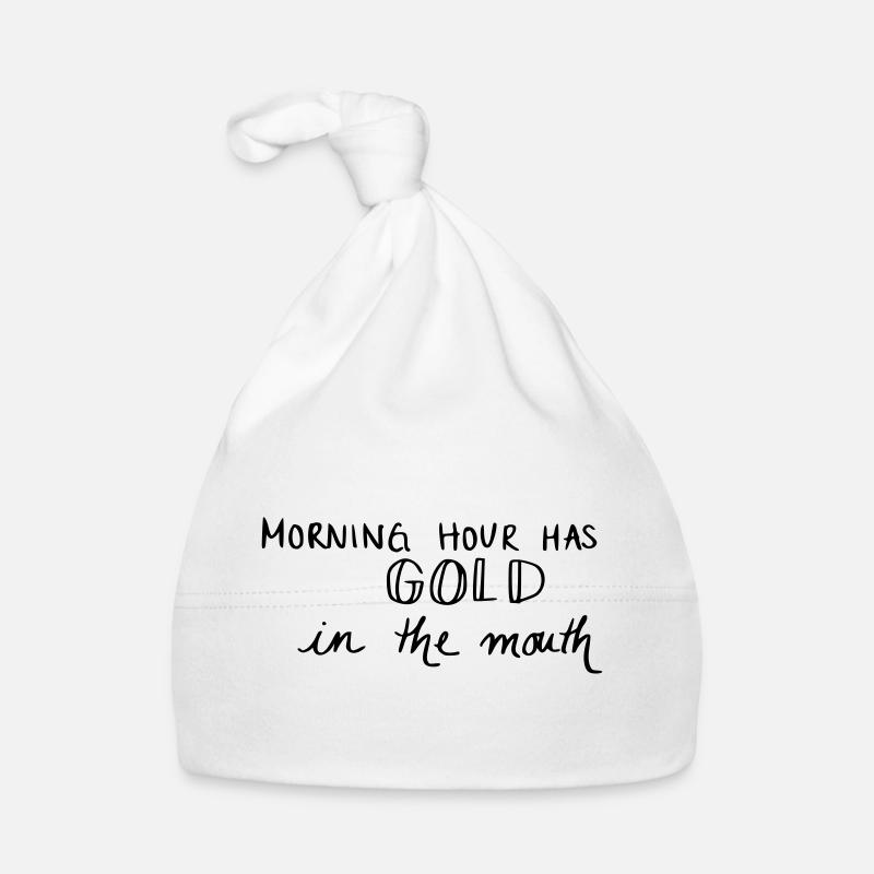 L'heure du matin a de l'or dans la bouche Bonnet bio Bébé