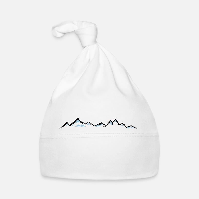 MONTAGNES Paysage Silhouette Panorama Bonnet bio Bébé
