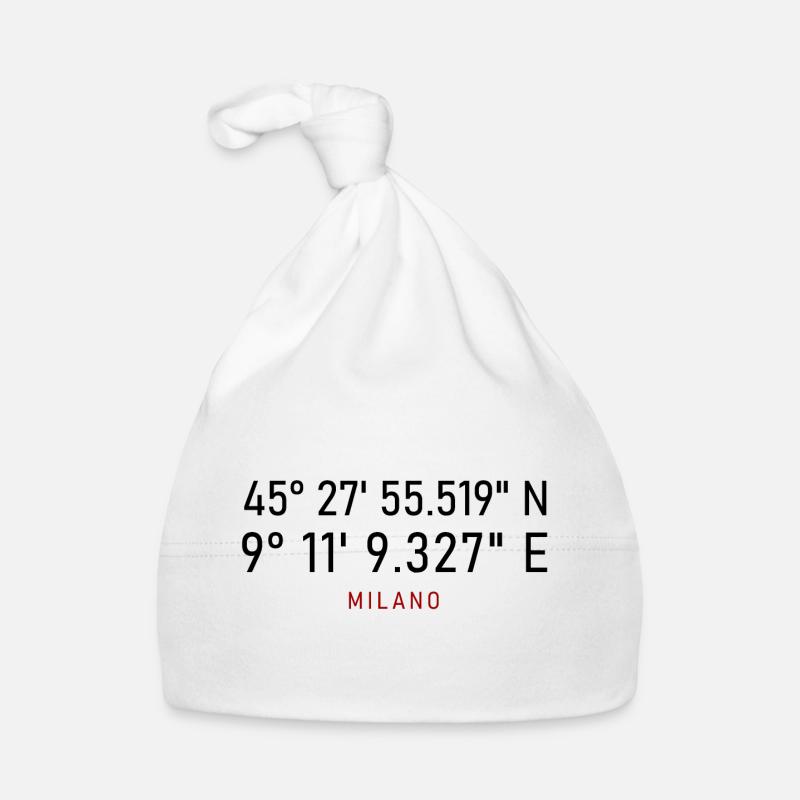 Milano Red Lettering Coordinates Organic Baby Cap