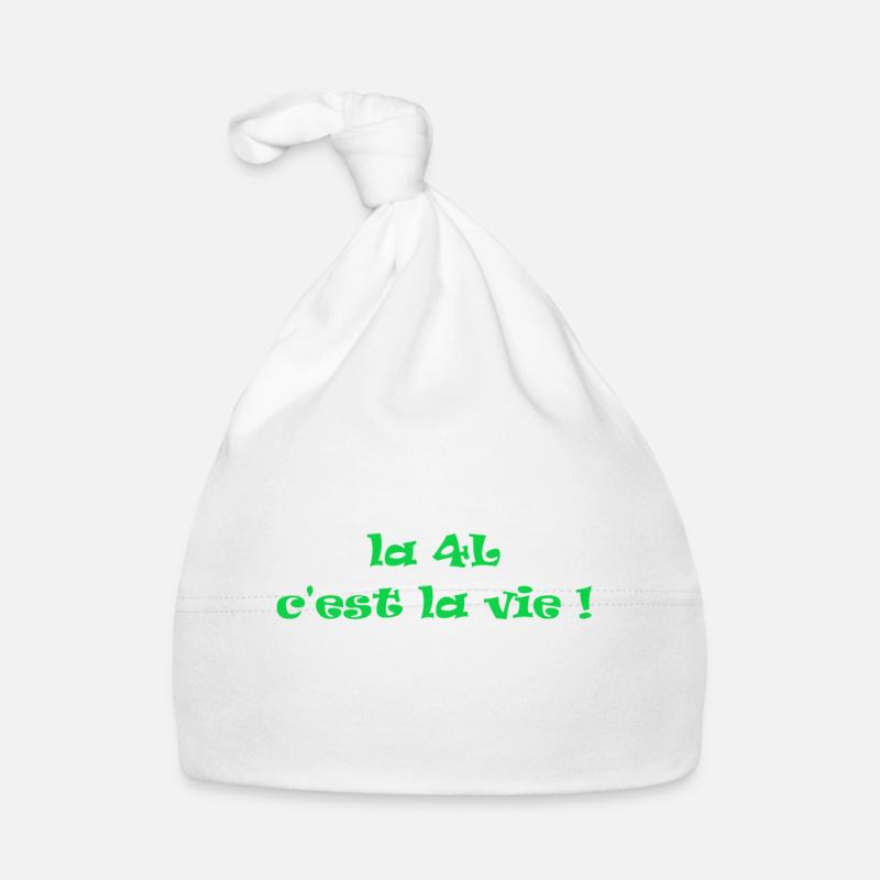 la 4L c'est la vie ! - Bonnet bio Bébé - blanc