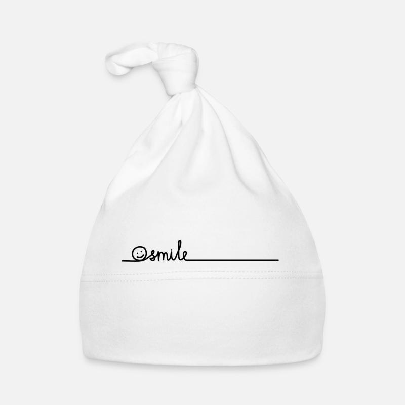 Smile - Bonnet bio Bébé - blanc