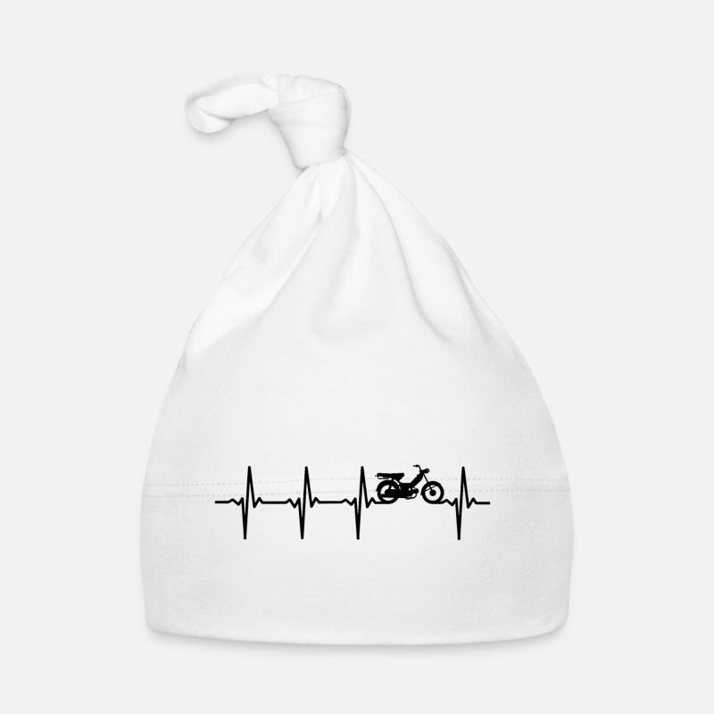 Moped scooter heartbeat moped Organic Baby Cap