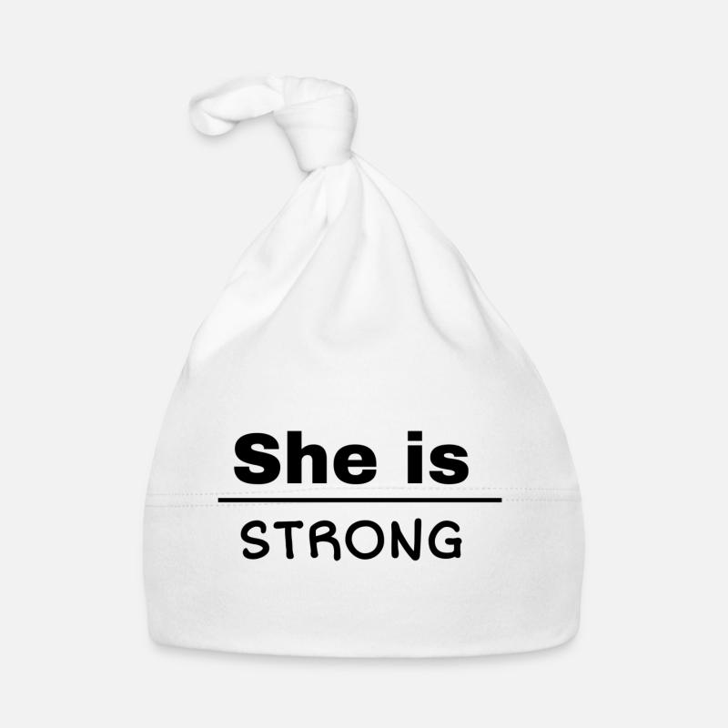 She is Strong Baby Bio-Mütze