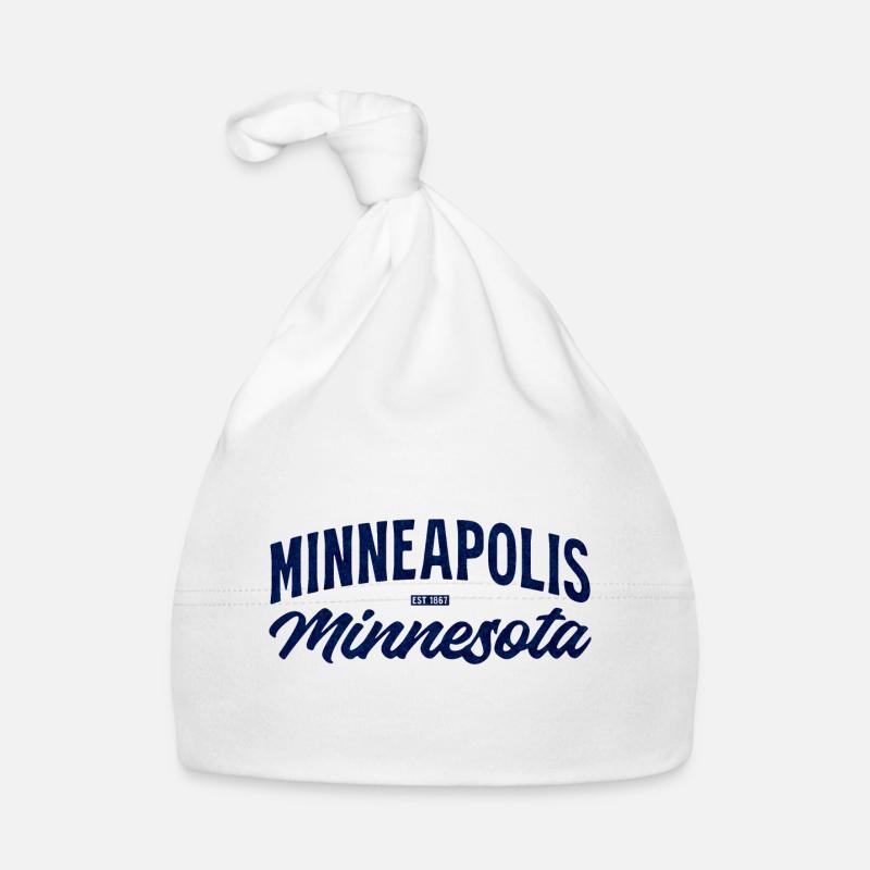 Minneapolis Minnesota Script Blau Vintage Baby Bio-Mütze