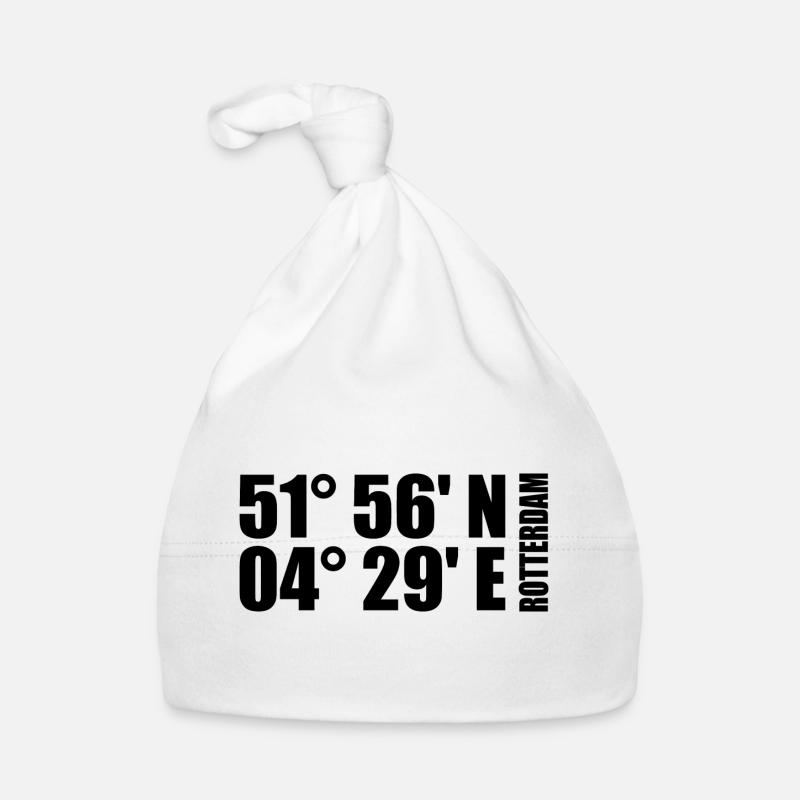 Rotterdam coordinates Organic Baby Cap