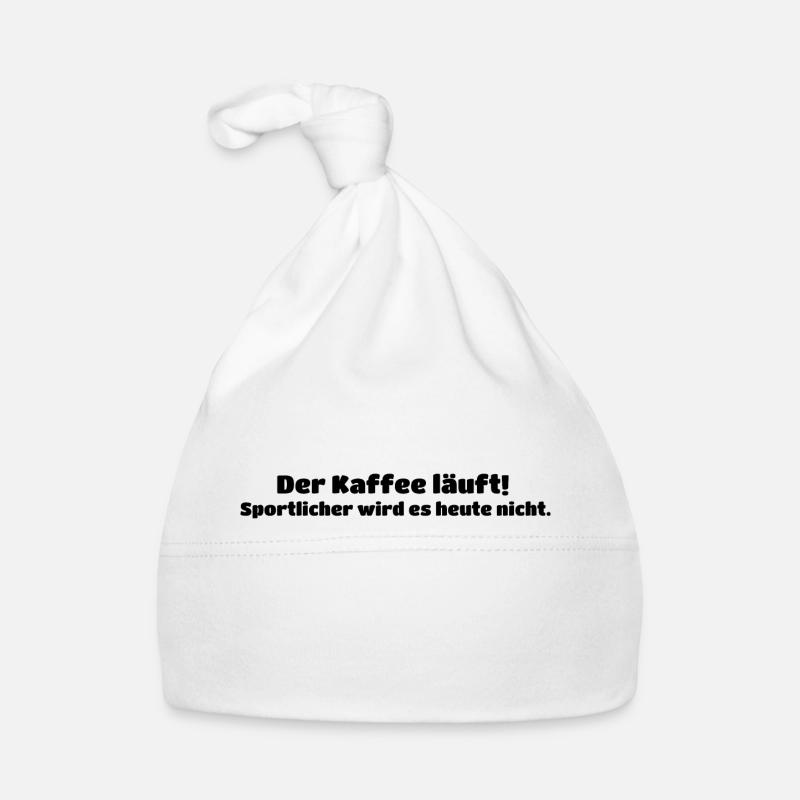 Der Kaffee läuft! ... - Lustiger Spruch Baby Bio-Mütze