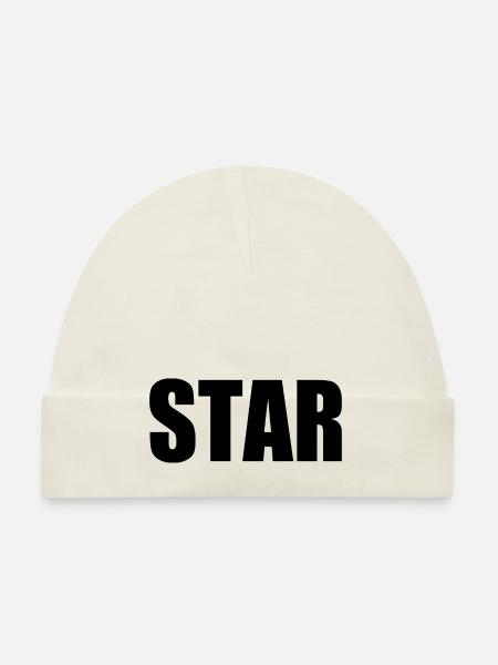 Star - Bonnet bio Bébé - blanc - Devant