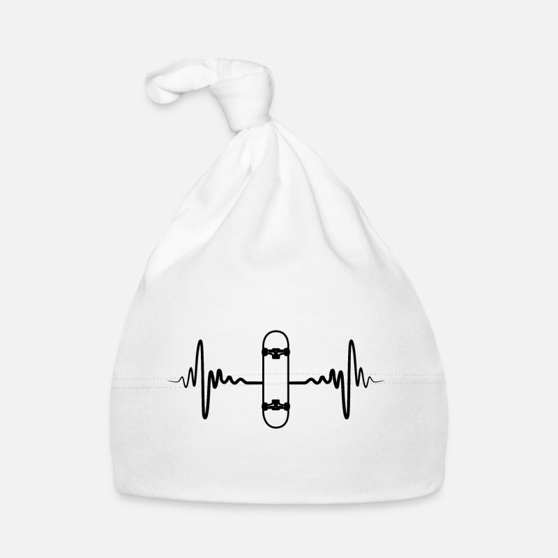 Skateboard Pulse Rate Organic Baby Cap