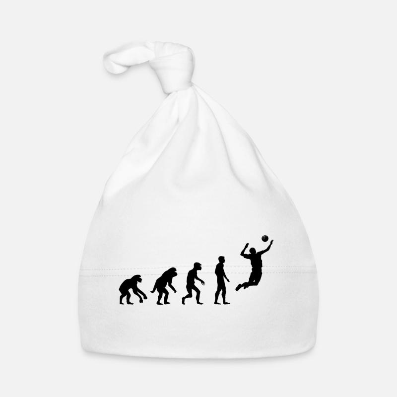 Retro volleyball Evolution Icône du beach-volley - Bonnet bio Bébé - blanc