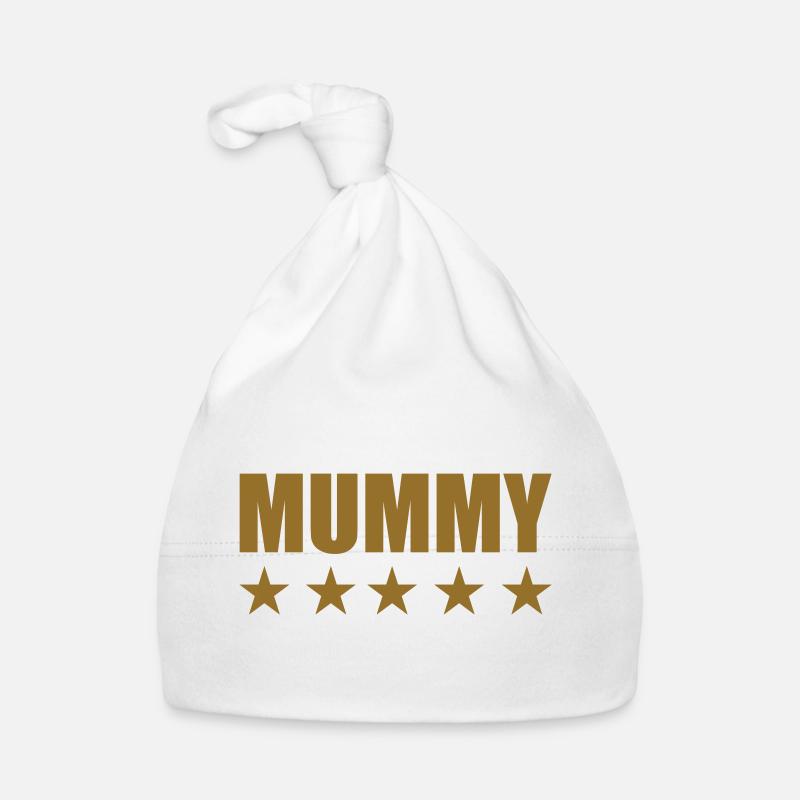 5-Sterne-Mama - Muttertag - Baby Bio-Mütze - Weiß