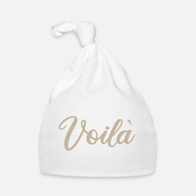 Voila Handlettered Script Design Baby Bio-Mütze