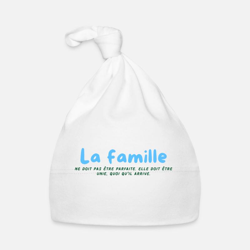 famille - Bonnet bio Bébé - blanc