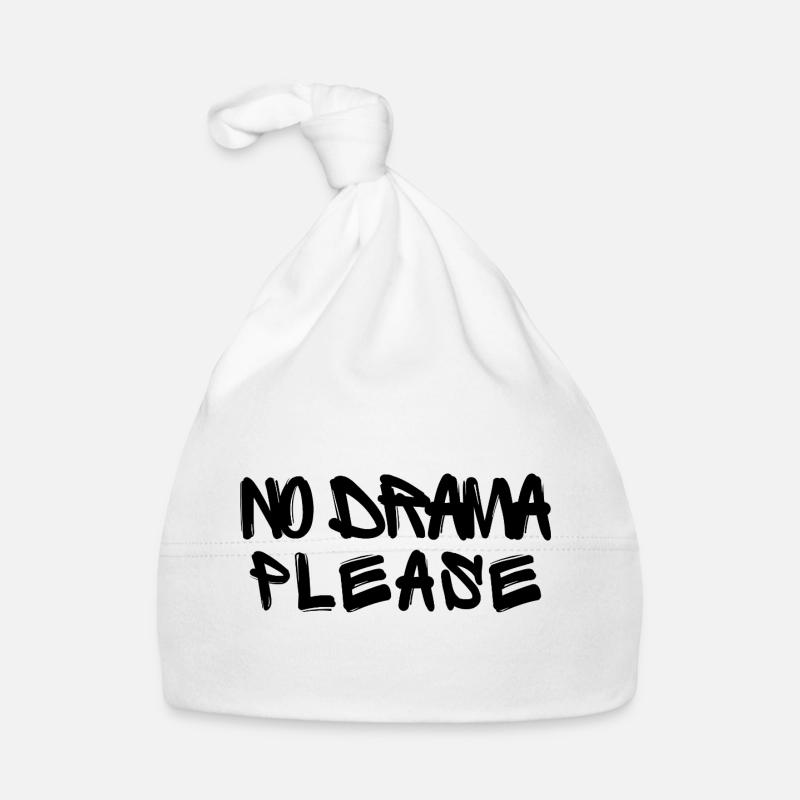 Pas de drame s’il vous plaît - Bonnet bio Bébé - blanc