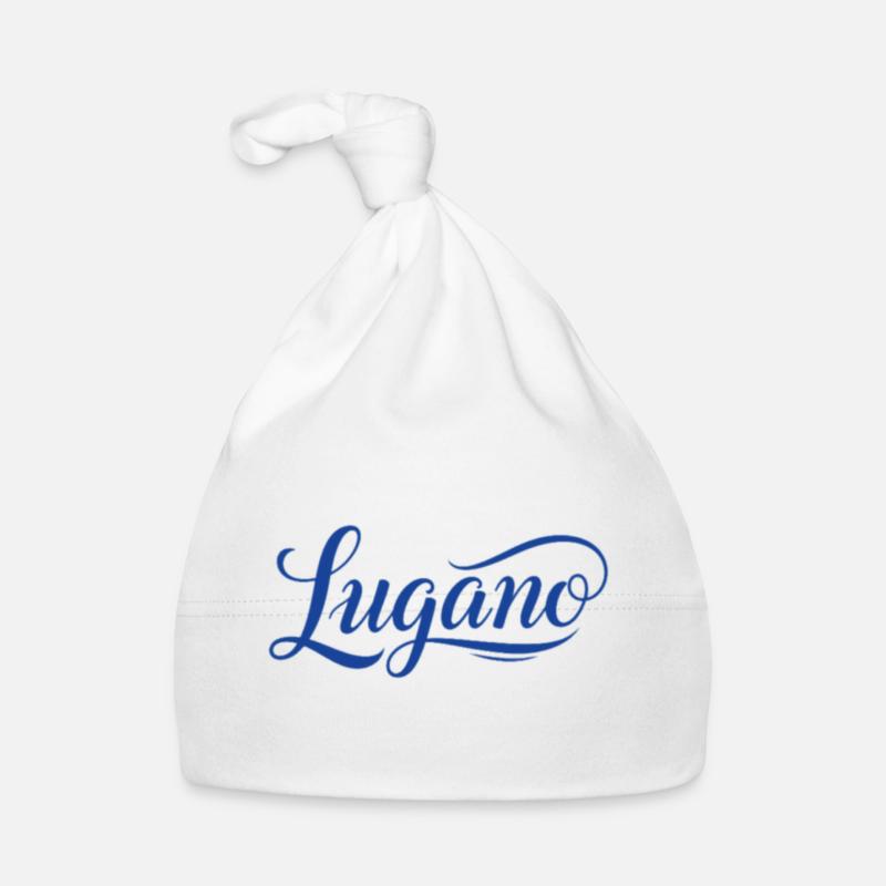 Lugano motif with calligraphy style Organic Baby Cap