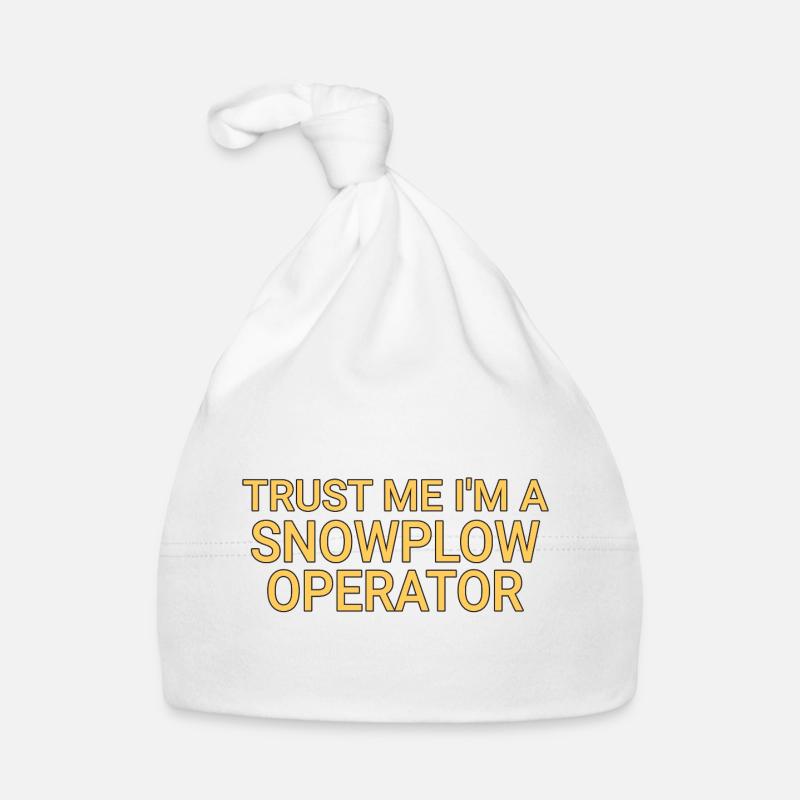 Snowplow Operator Trust Me Schneepflugfahrer Baby Bio-Mütze