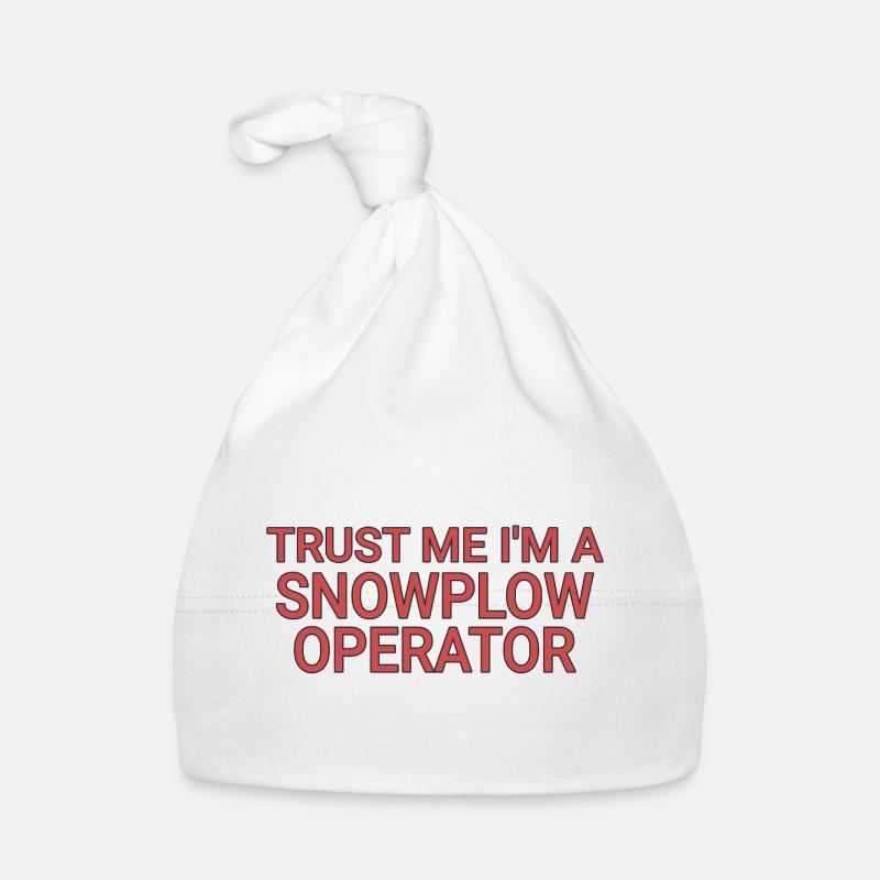 Snowplow Operator Trust Me Schneepflugfahrer Baby Bio-Mütze