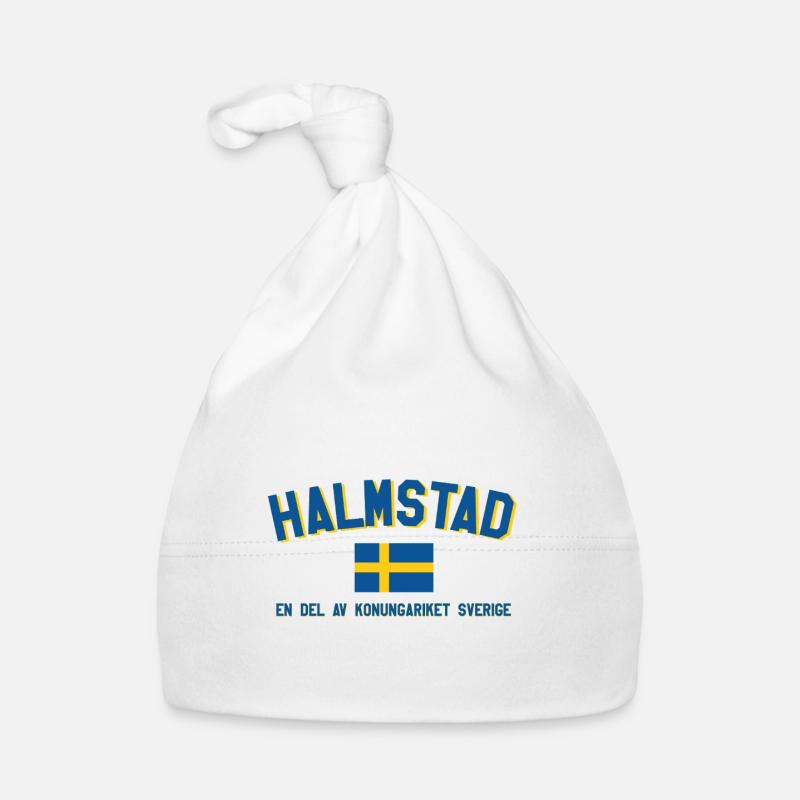 Thème du drapeau suédois Halmstad Bonnet bio Bébé