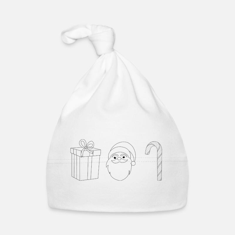 Cadeau de Noël Santa Candy Cane Bonnet bio Bébé