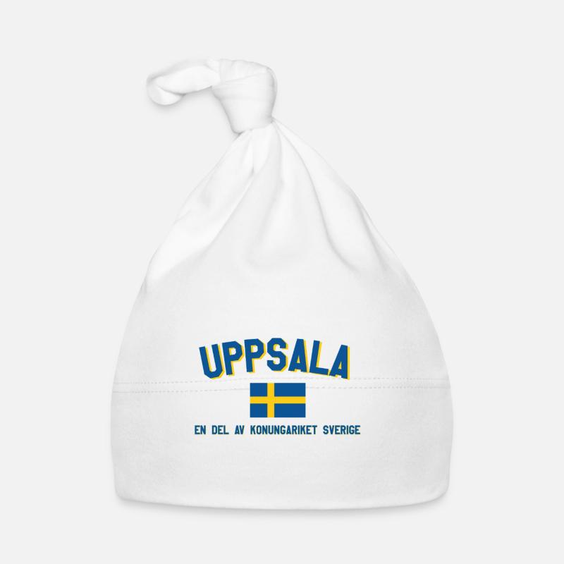 Logo d’Uppsala avec drapeau Bonnet bio Bébé