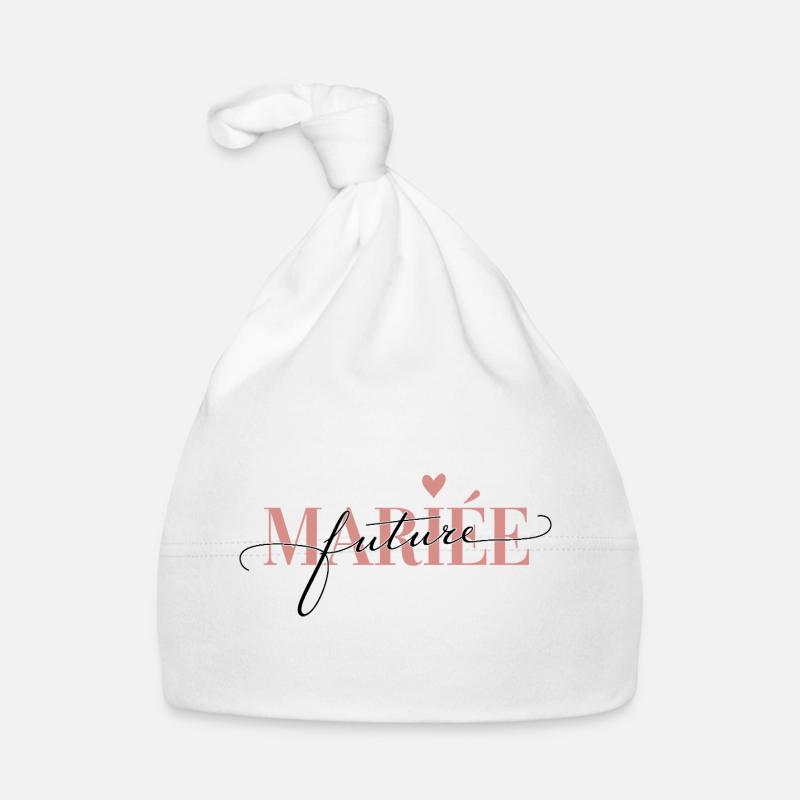 Future mariée design fun pour EVJ Bonnet bio Bébé