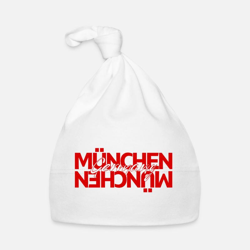 München Germany Script Overlay Baby Bio-Mütze